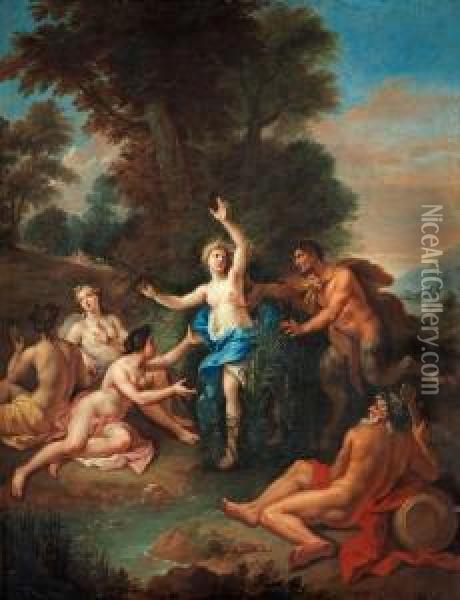 Bacchus. Oil Painting - Jean Francois de Troy