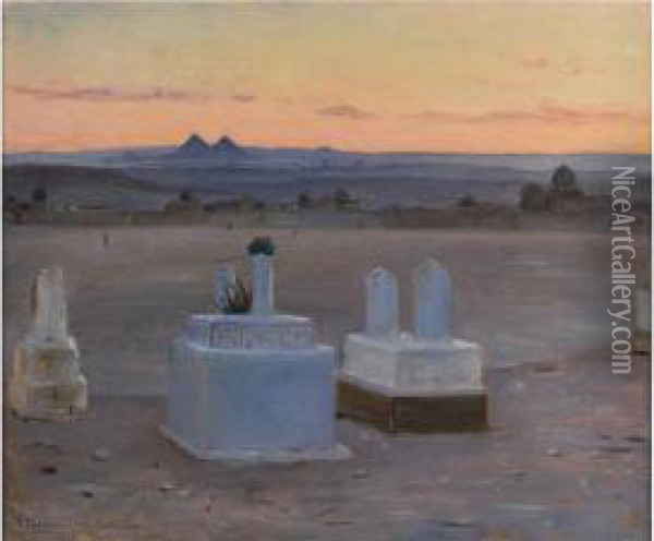 Abendliche Ansicht Von Kairo Oil Painting - Robert Thegerstrom