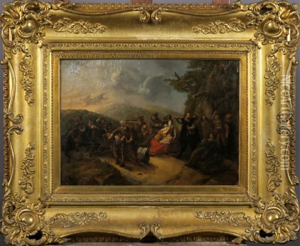 Scene De Bataille Oil Painting - Ferdinand de Braekeleer the Elder
