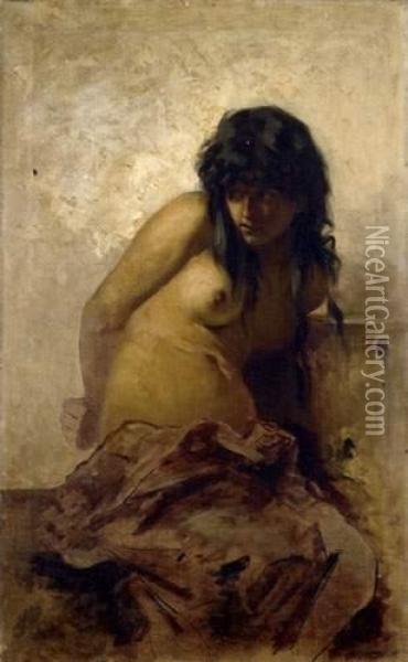 Buste De Femme Oil Painting - Henri Alexandre Georges Regnault