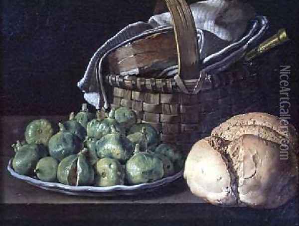 Still Life With Figs 1746 Oil Painting - Luis Egidio Menendez or Melendez