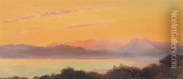Abendstimmung Am Meer Oil Painting - Curt Victor Clemens Grolig