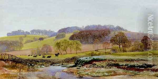 Springtime Near Morden Oil Painting - John Edward Brett