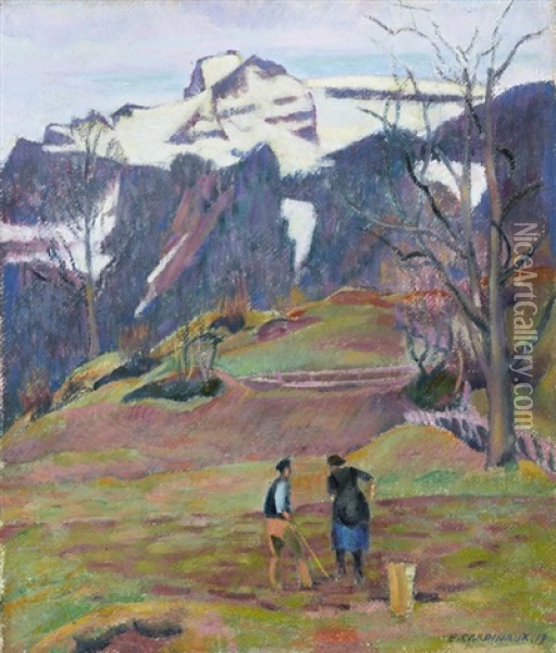 Fruhling In Den Bergen Oil Painting - Emil Cardinaux