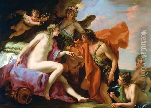 Bacchus and Ariadne Oil Painting - Sebastiano Ricci