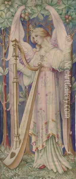 Divine reverie Oil Painting - William Morris