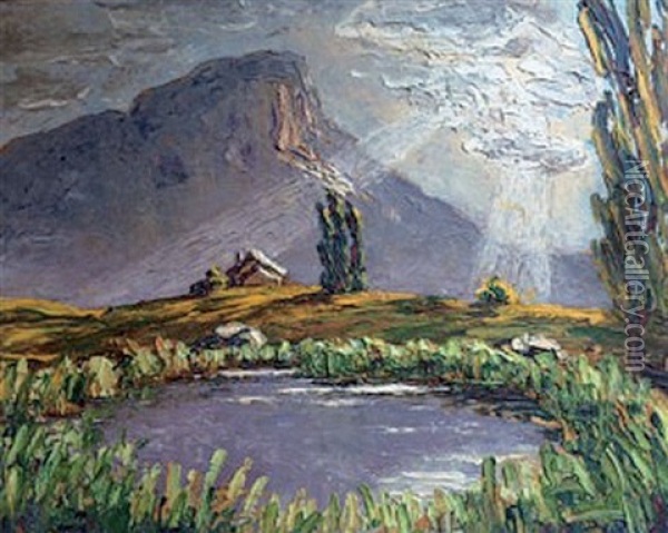 Le Mont Granier Oil Painting - Lucien Poignant
