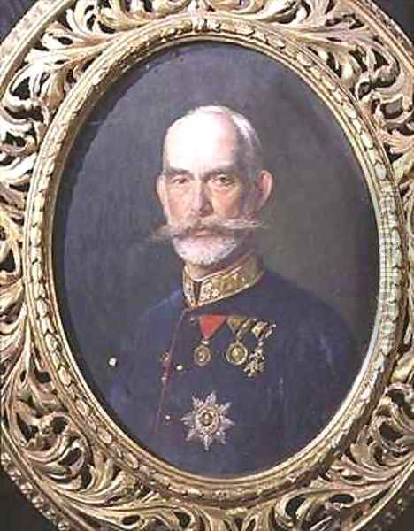Portrait of Lt. Field Marshal Archduke Rainer of Austria (1827-1913) cousin of the Emperor Franz Joseph Oil Painting - Theodor Breidwiser or Breitwieser