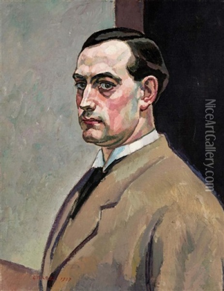 Portrait D'homme Oil Painting - Georges Darel