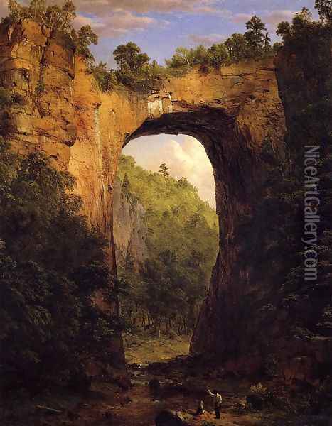 The Natural Bridge, Virginia Oil Painting - Frederic Edwin Church