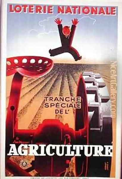 Poster advertising a French National Lottery special issue to help agriculture Oil Painting - Derouet-Lesacq