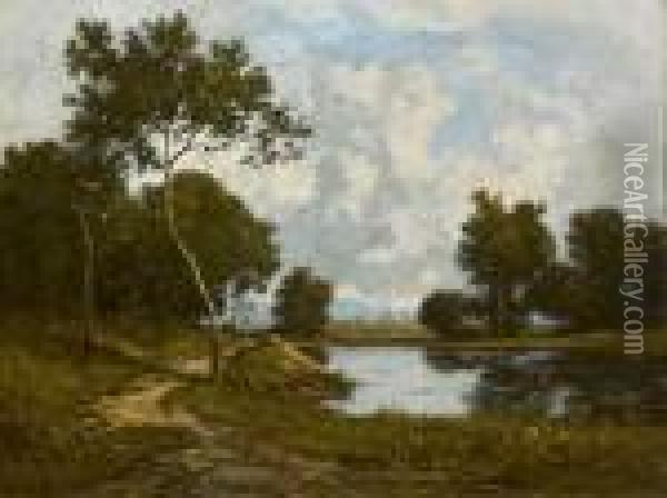 Paysage Oil Painting - Leon Richet