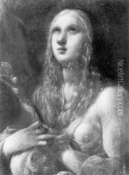 The Penitent Magdalen Oil Painting - Giulio Cesare Procaccini