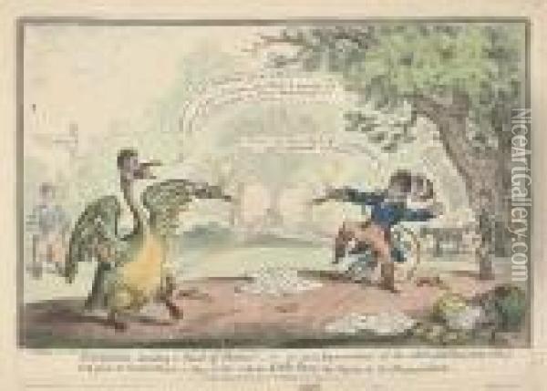 Patriot's Deciding A Point Of Honor! Oil Painting - James Gillray