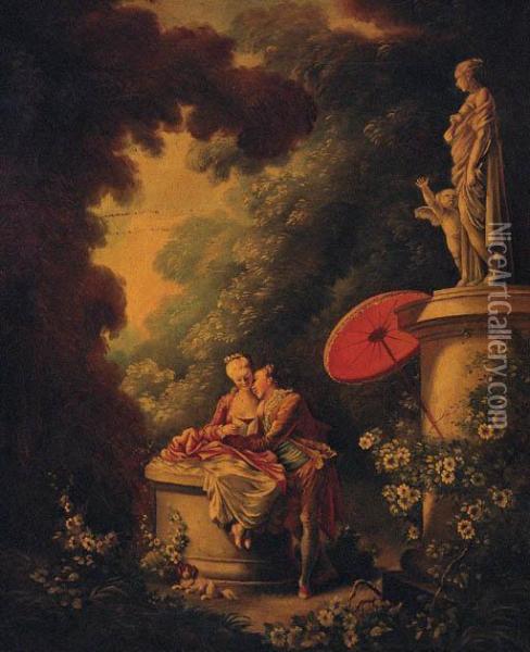 The Love Letters Oil Painting - Jean-Honore Fragonard
