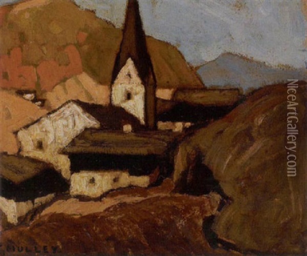Dorf In Den Bergen Oil Painting - Oskar Mulley