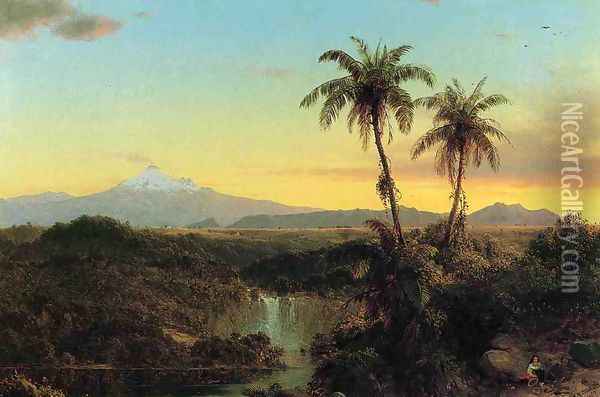 South American Landscape II Oil Painting - Frederic Edwin Church