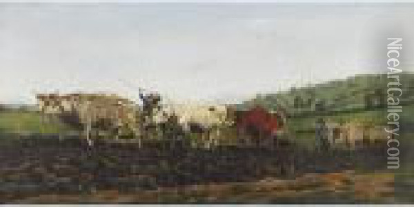 The Oxen Plough Oil Painting - Rosa Bonheur