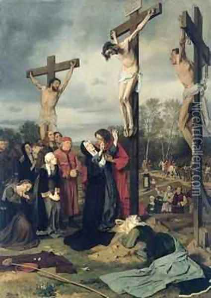 Crucifixion Oil Painting - Eduard Karl Franz von Gebhardt