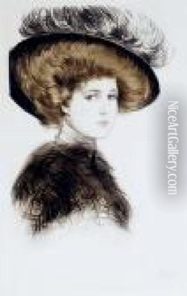 Lady Duveen (de Goncourt 38) Oil Painting - Paul Cesar Helleu