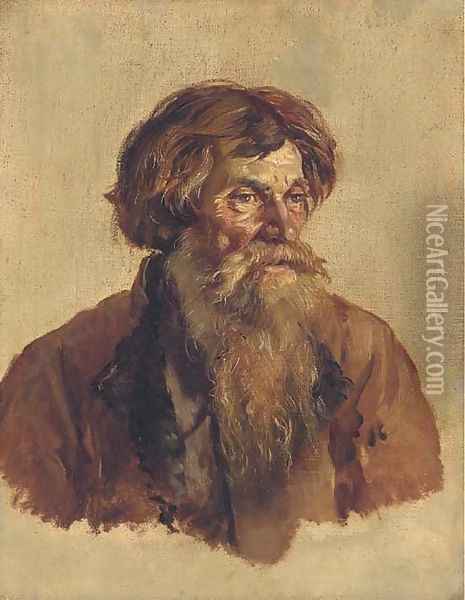 Portrait of an old man Oil Painting - Ilya Efimovich Efimovich Repin