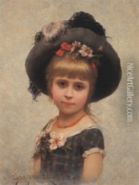 Le Chapeau Oil Painting - Emile Eisman-Semenowsky