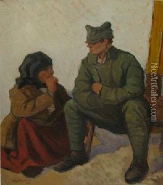 Inpermisie Oil Painting - Gheorghe Zamphiropol Dall