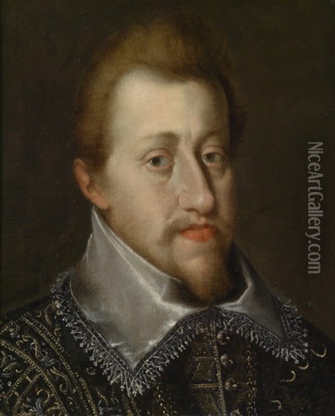 Bildnis Kaiser Ferdinand Ii. (1578-1637) Oil Painting - Hans Von Aachen