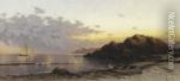 Sunset Oil Painting - Alfred Thompson Bricher