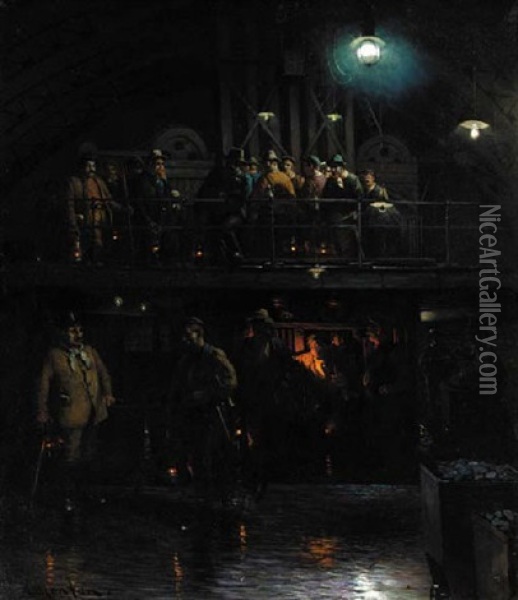 In The Mine Oil Painting - Anders Montan