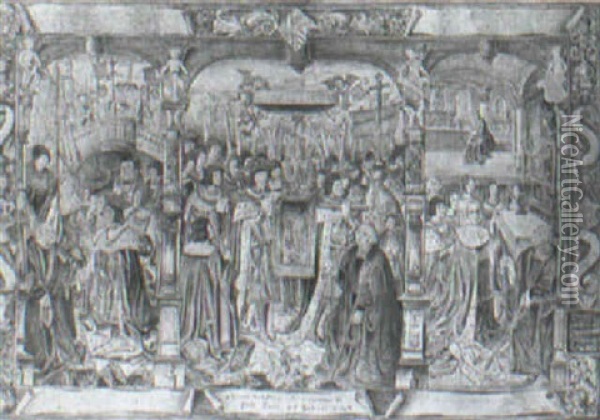 L'histoire De L'image Miraculeuse De Notre Dame Des Sablons, 1418 Oil Painting - Elizabeth Nourse
