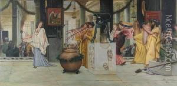 Vintage Festival Oil Painting - Sir Lawrence Alma-Tadema