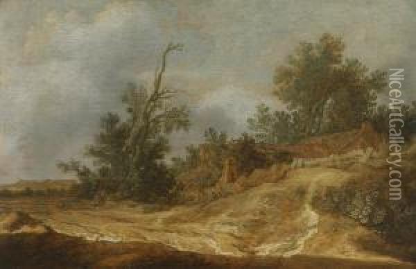 Landscape With A Sand Dune Oil Painting - Pieter De Molijn