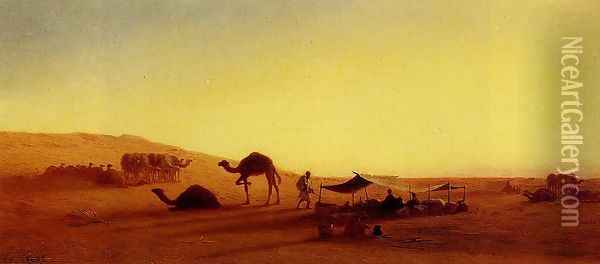 An Arab Encampment I Oil Painting - Charles Theodore Frere