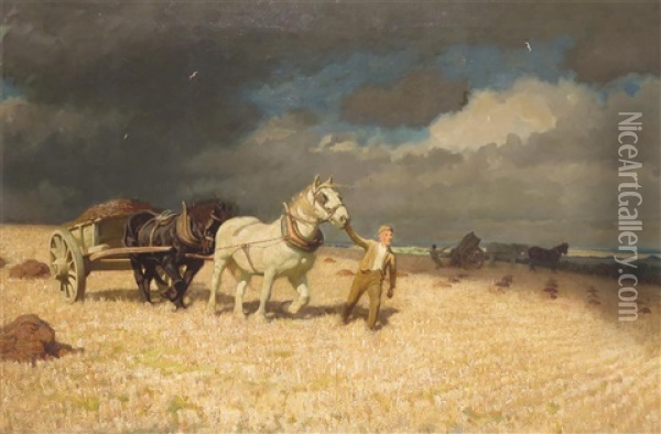 Autumn Labour Oil Painting - George Gascoyne