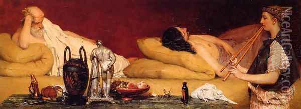 The Siesta Oil Painting - Sir Lawrence Alma-Tadema