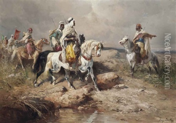 Arabian Horsemen Oil Painting - Henry Schouten