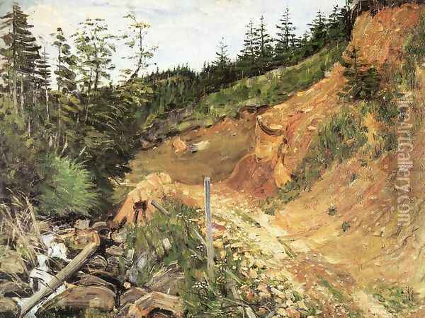Landscape 1900 Oil Painting - Jeno Maticska