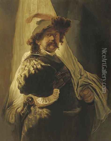 Portrait of the artist Oil Painting - Rembrandt Van Rijn