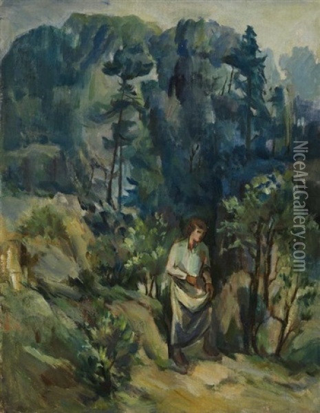 Auf Der Lichtung Oil Painting - Albert Mueller