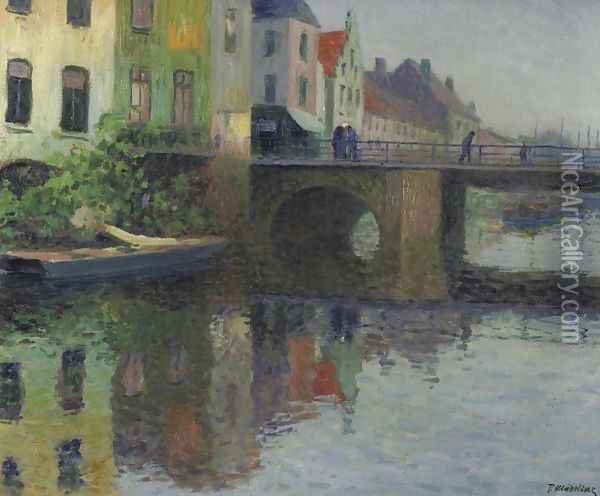 Canal à Bruges Oil Painting - Paul Madeline