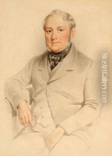Mr Zobel - Artist 1851 Oil Painting - William Henry Goose