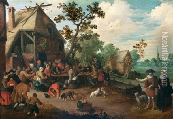 Landliches Fest Oil Painting - Joost Cornelisz. Droochsloot