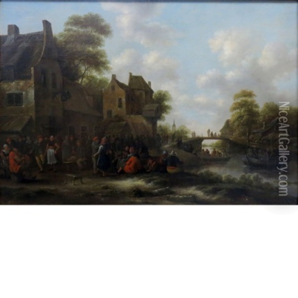 Village Fete Oil Painting - Nicolaes Molenaer