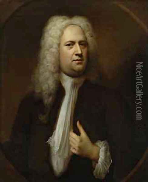 Portrait of George Frideric Handel Oil Painting - Balthasar Denner