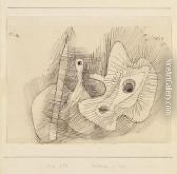 Stilleben Zu Drei Oil Painting - Paul Klee