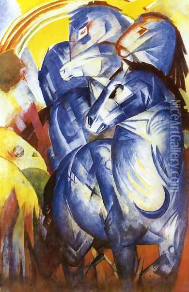 The Tower Of Blue Horses Oil Painting - Franz Marc