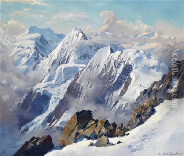Otztaler Alpen Oil Painting - Eduard Freiherr von Handel-Mazetti