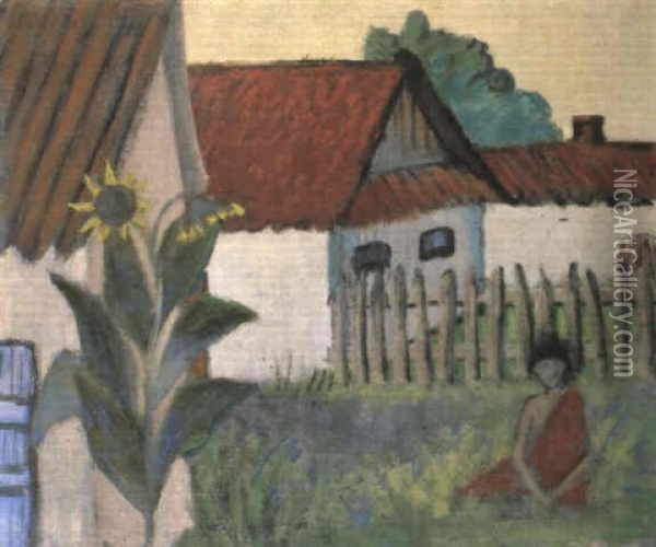 Zigeunerin Im Garten Oil Painting - Otto Mueller