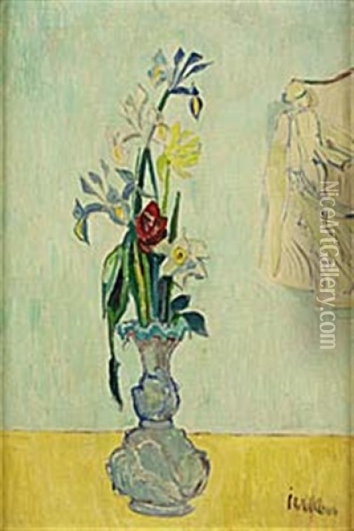 Blommor I Vas Oil Painting - Erik Jerken